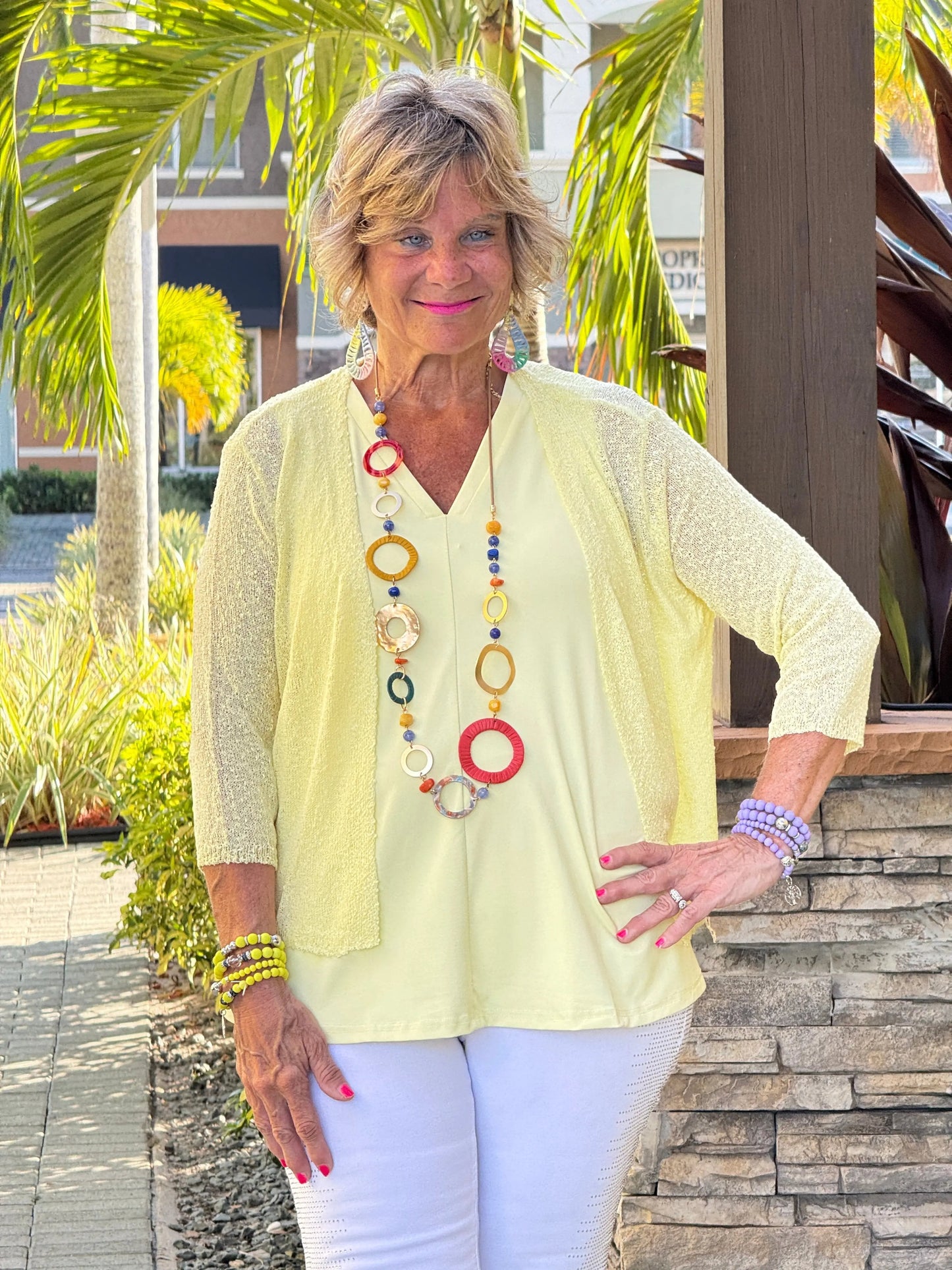 LULU-B CLEAR SUNSHINE RUFFLE WRAP