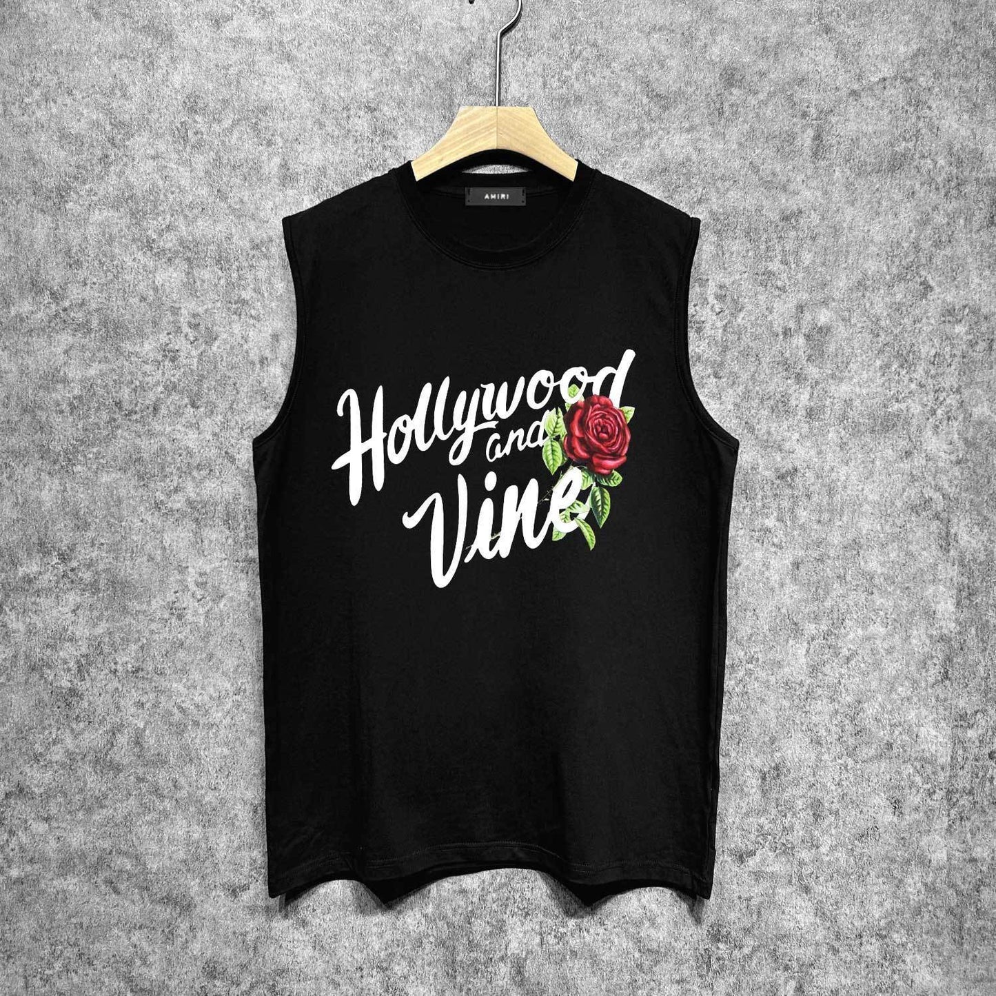 Amiri tank top hollywood rose printing