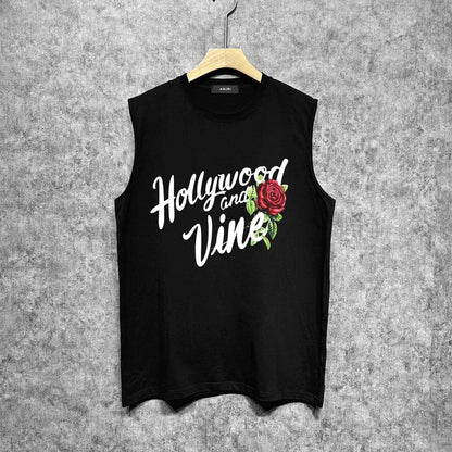 Amiri tank top hollywood rose printing