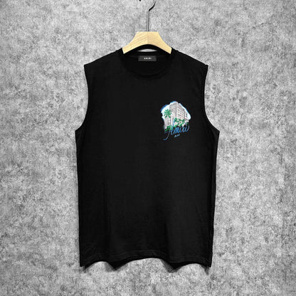 Amiri tank top urban forest printing
