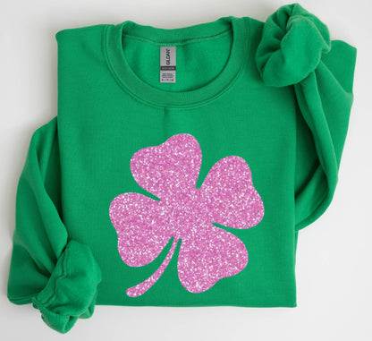 Glitter St. Pattys Day Sweatshirt - Womens St. Patricks Day