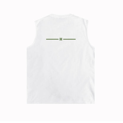 Amiri tank top small spider letter horizontal stripprinting