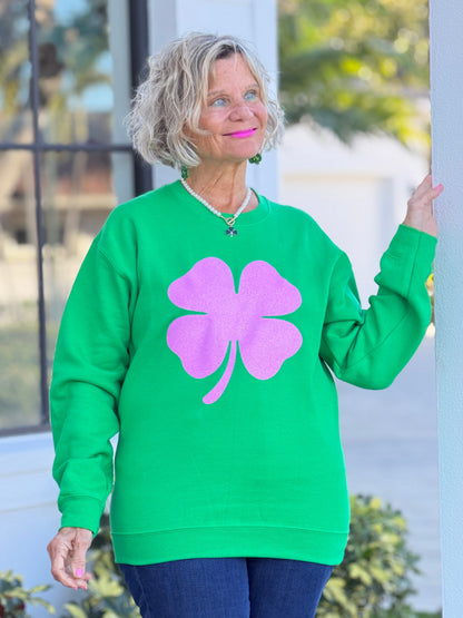 Glitter St. Pattys Day Sweatshirt - Womens St. Patricks Day