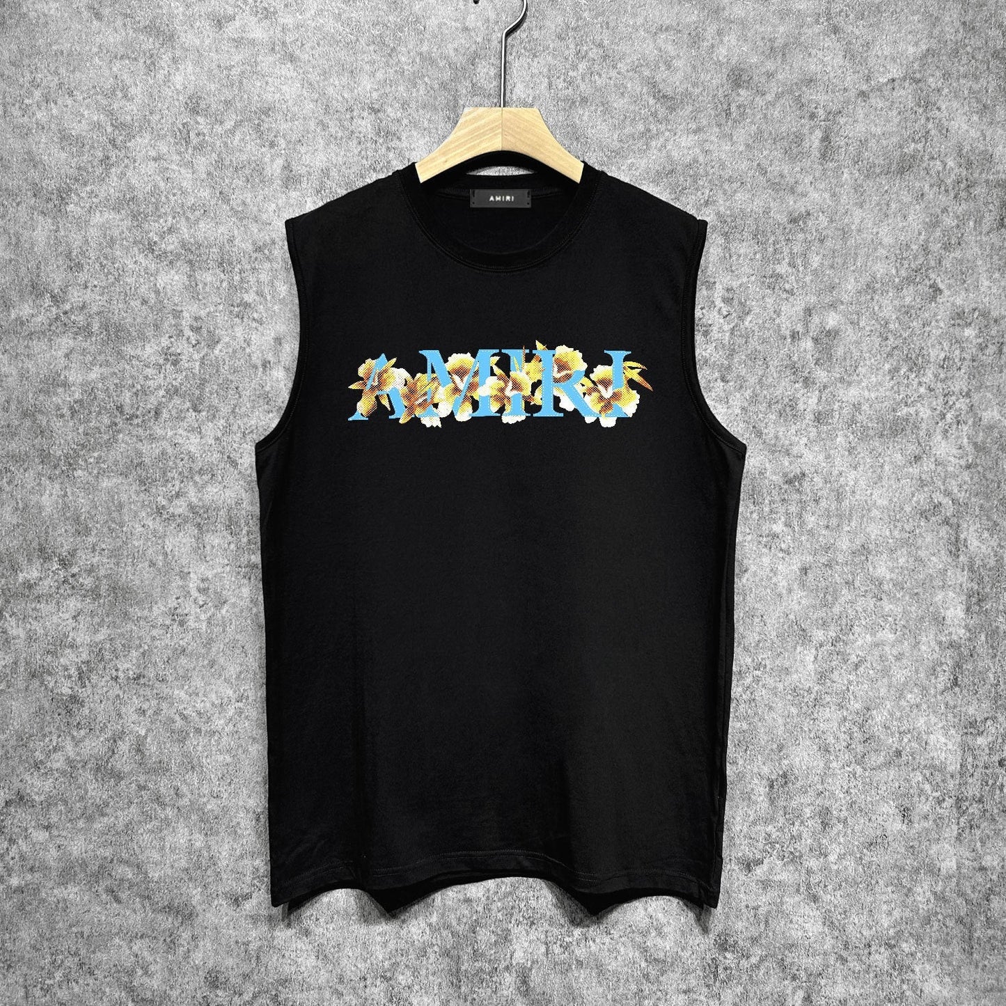 Amiri tank top floral letterprinting