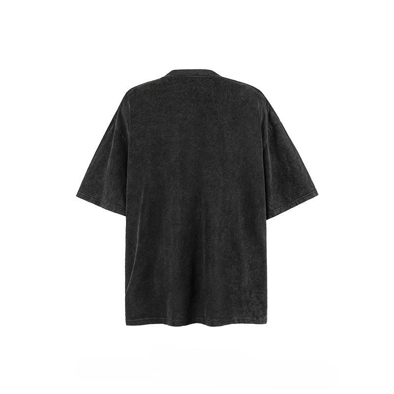 American vintage street T-shirt retro men's loose half sleeve
