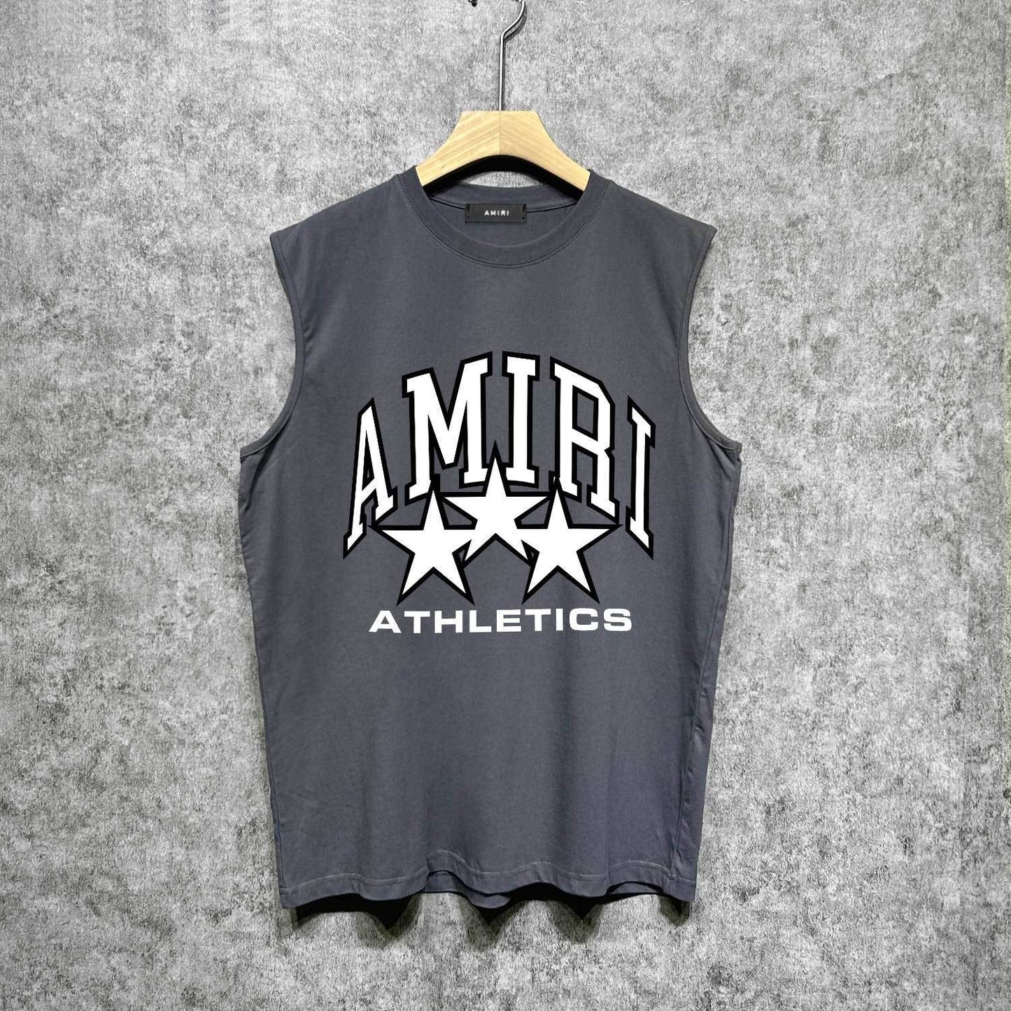 Amiri tank top stroke five-pointed star printing
