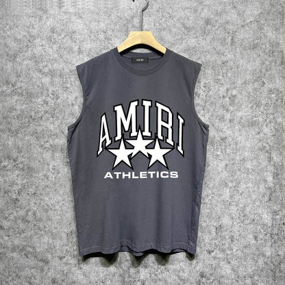 Amiri tank top stroke five-pointed star printing