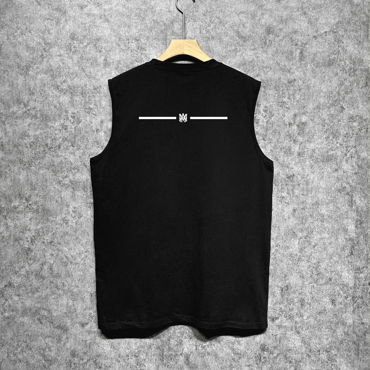 Amiri tank top small spider letter horizontal stripprinting