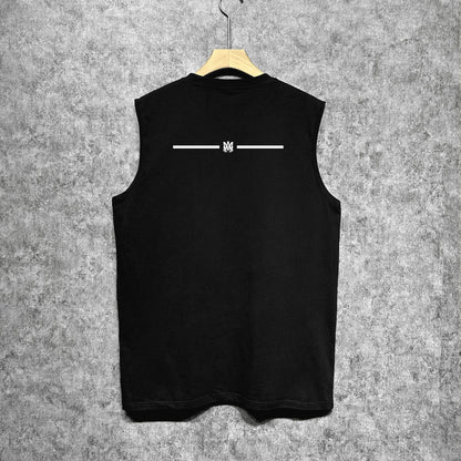 Amiri tank top small spider letter horizontal stripprinting