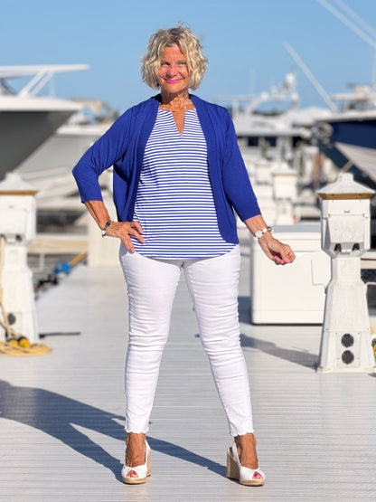 HARBOR BLUE SLEEVELESS TANK