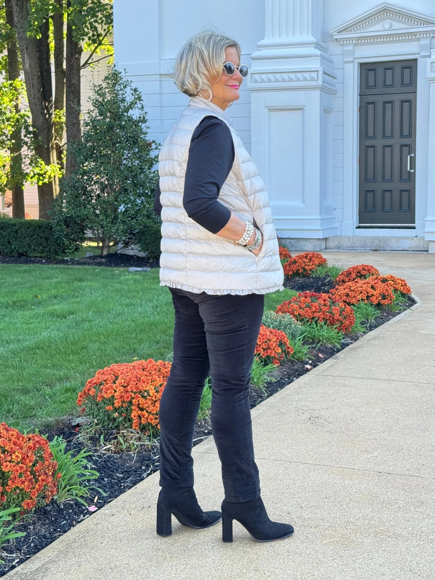 LULU-B SILVER SHORT PUFFER VEST