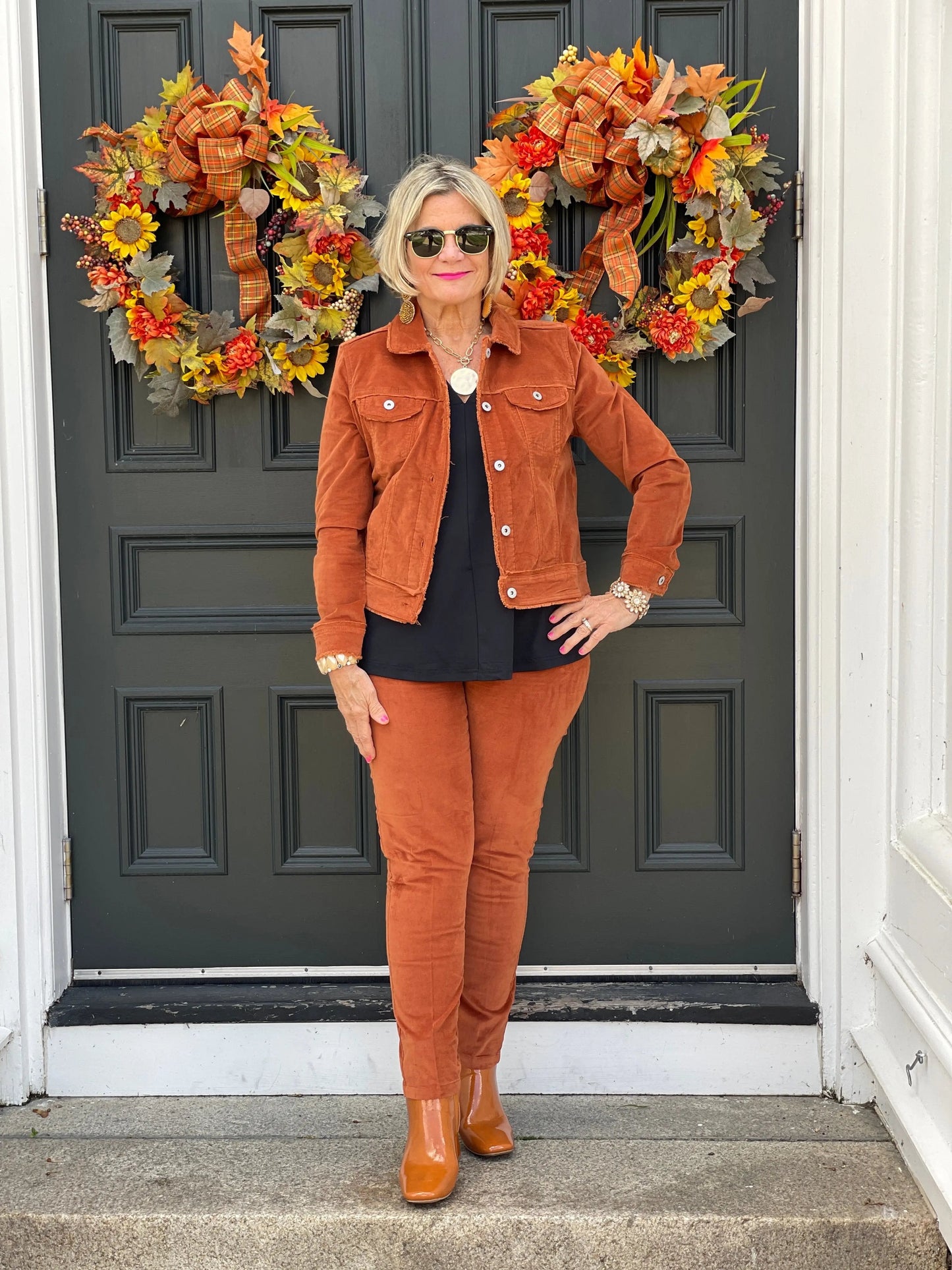 LULU-B COPPER VELOUR PANTS