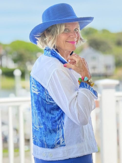 HARBOR BLUES LINEN JACKET