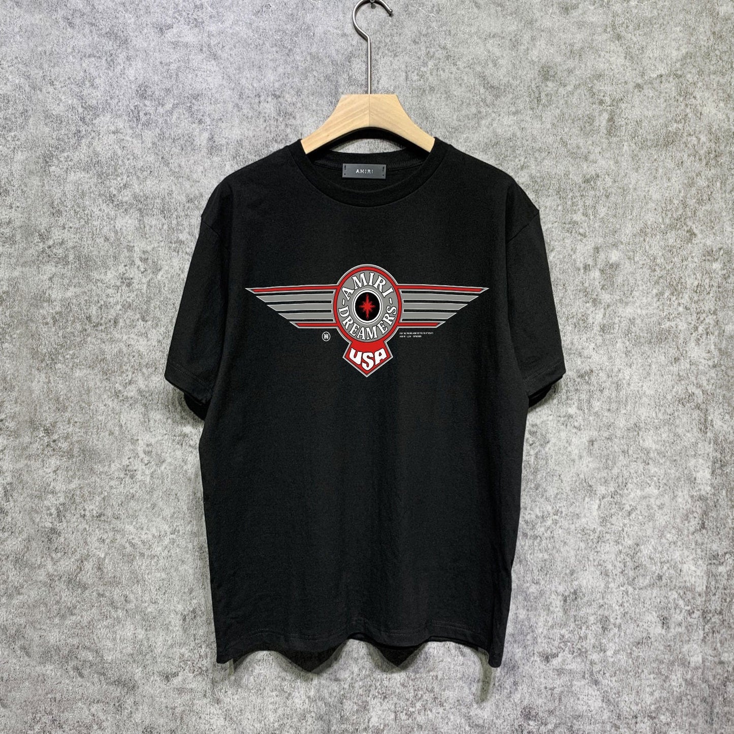 Amiri t shirts flying eagle wings chapter printing short sleeve