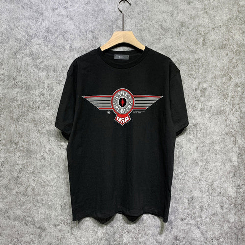 Amiri t shirts flying eagle wings chapter printing short sleeve