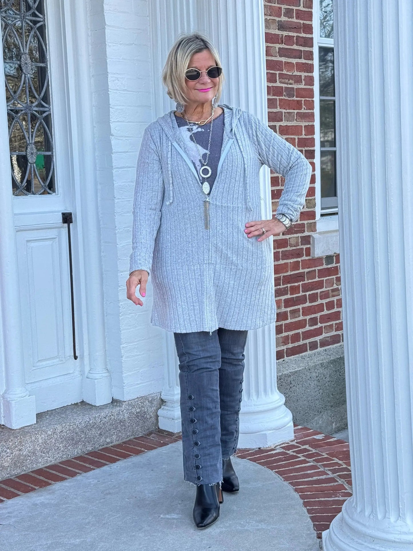 Ethyl Hooded Sweater Tunic - Dynamo