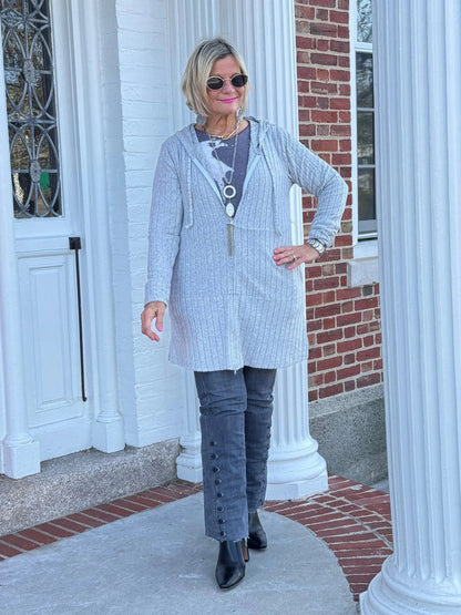 Ethyl Hooded Sweater Tunic - Dynamo