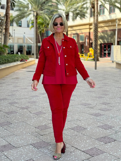 LULU-B RED VELOUR JACKET