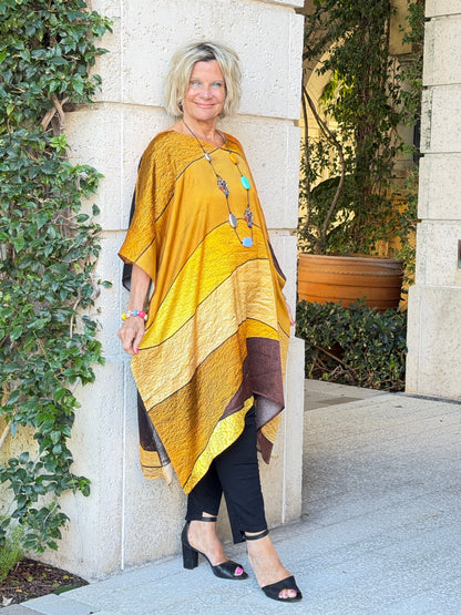 Gold & Black Geo Modal Kaftan
