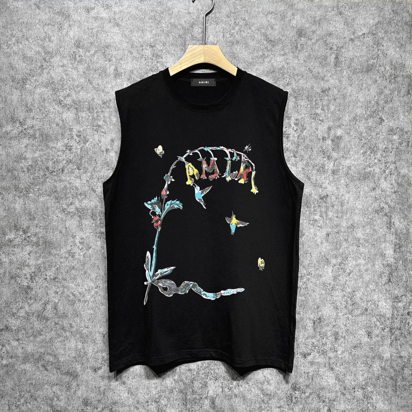 Amiri tank top hummingbird printing