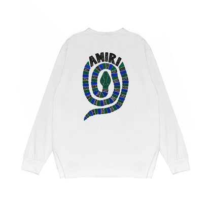 Amiri Long Sleeved Shirt Printed Trendy Pure Cotton
