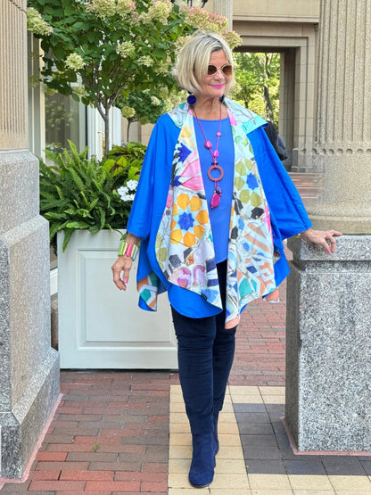Blue Reversible Rain Cape - Collection