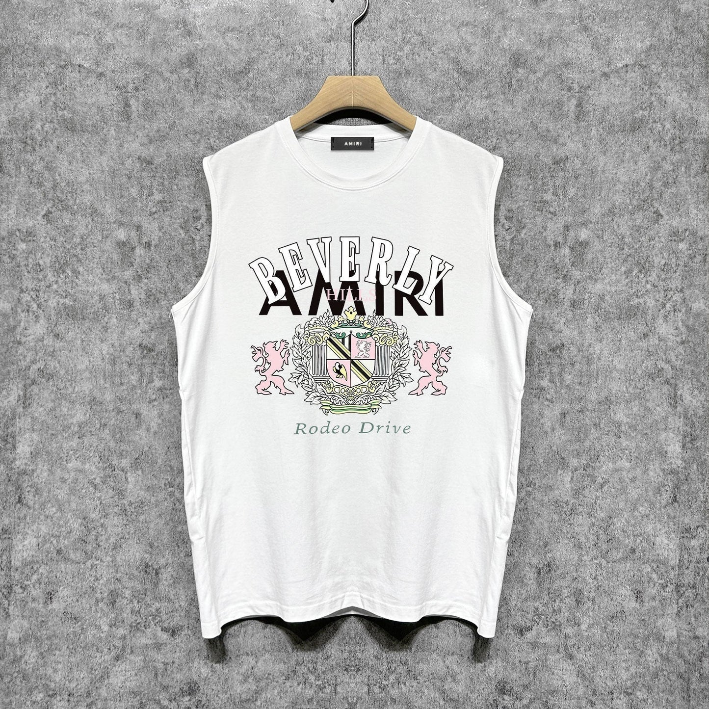 Amiri tank top lion medal printing