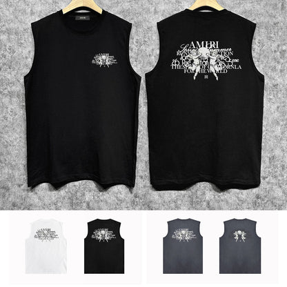 Amiri tank top letter angel ball print