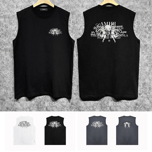 Amiri tank top letter angel ball print