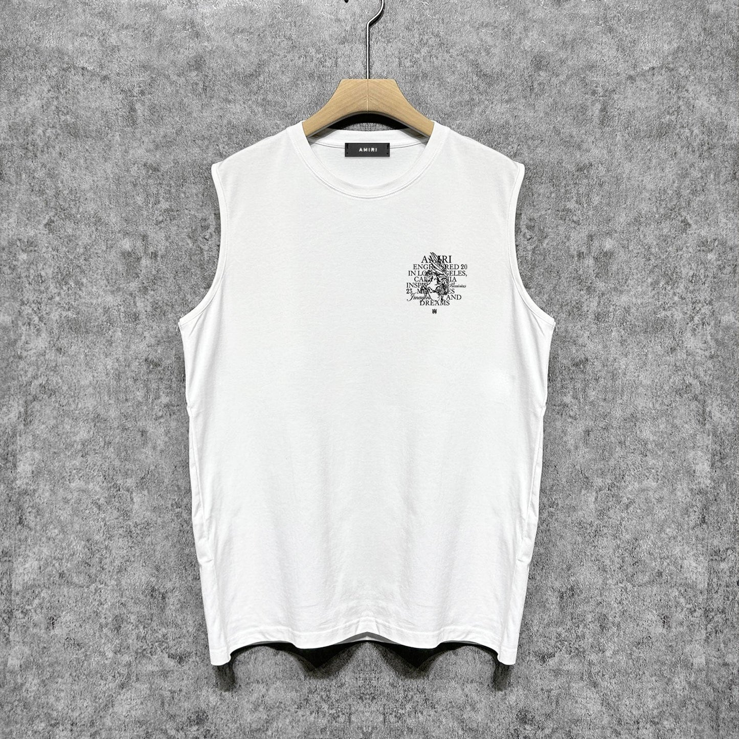 Amiri tank top letter pegasus printing