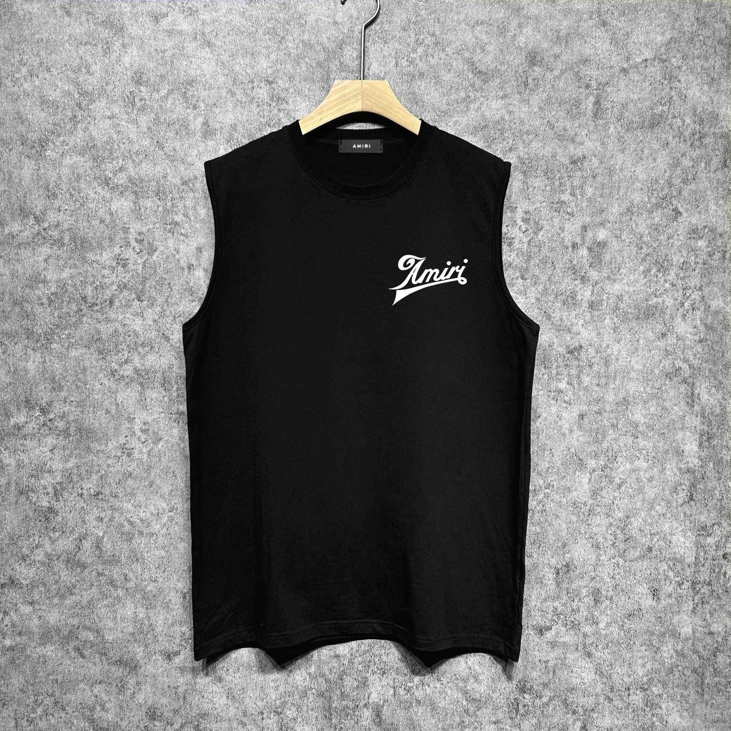 Amiri tank top slanted letter printing