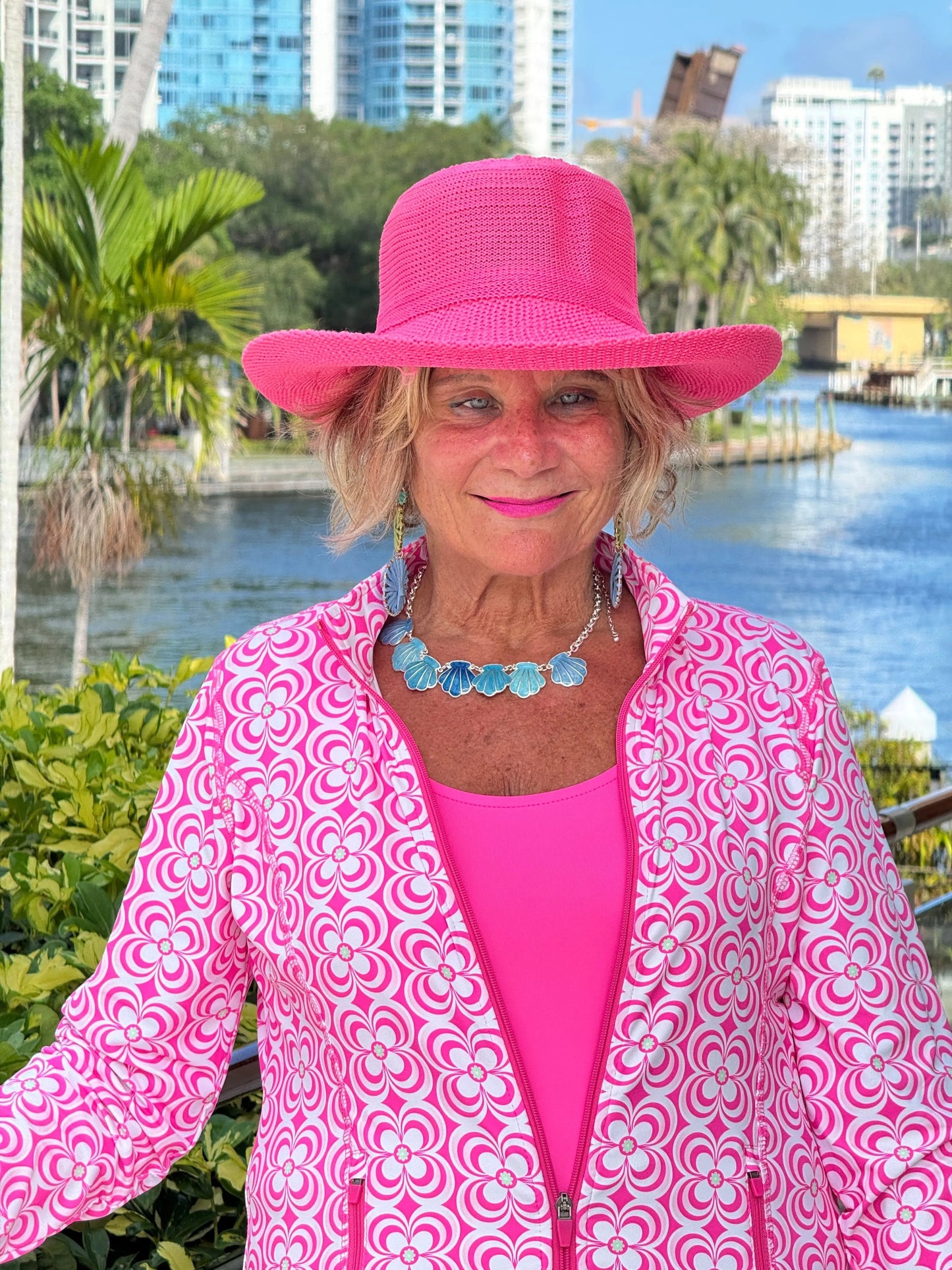 LULU B TROPIC PETALS FULL ZIPPER JACKET