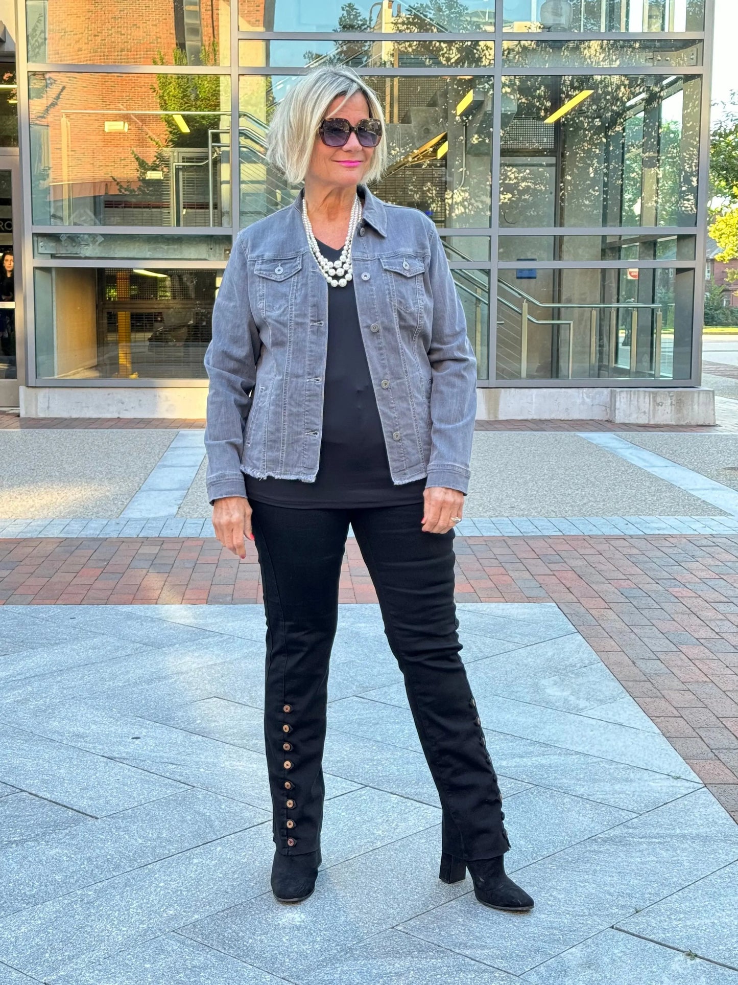 Ethyl The Long Black Lean Flair Jean -