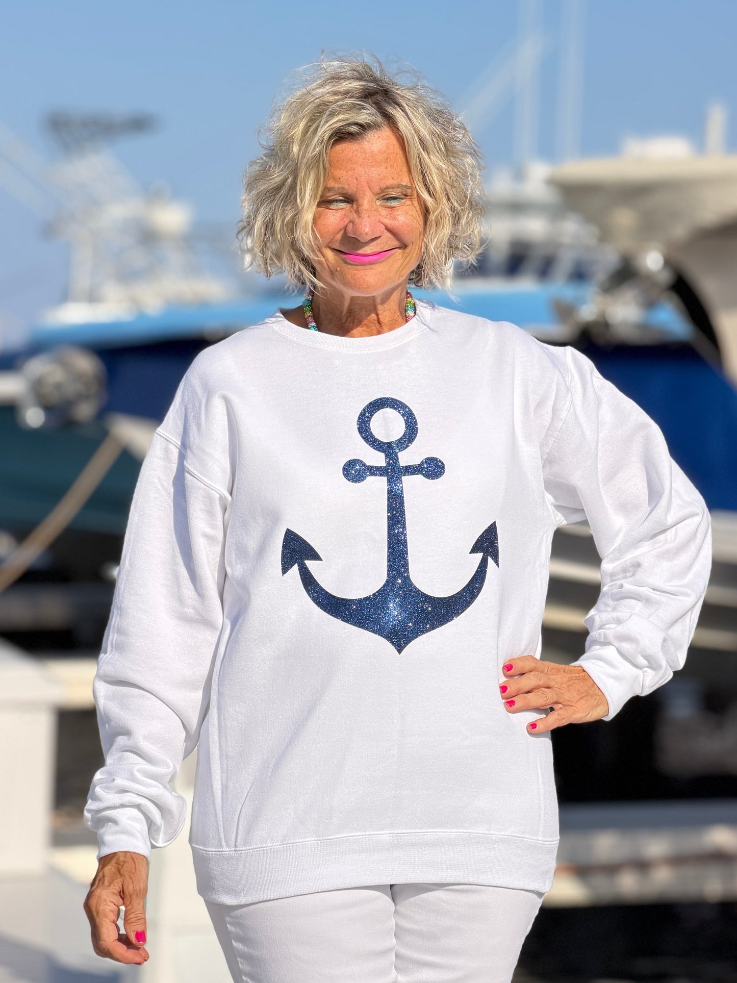 Glitter anchor Sweatshirt