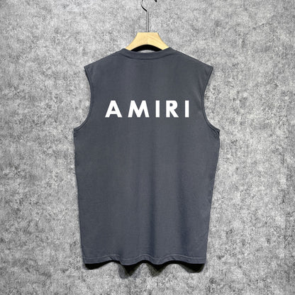 Amiri tank top flat thick letter spider armband printing