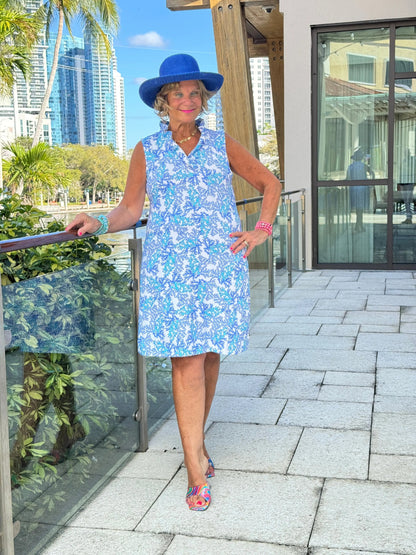 LULU B CORAL BREEZE RUFFLE DRESS