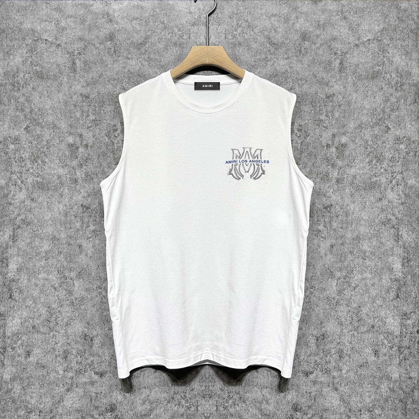 Amiri tank top splash ink large simple logo printing