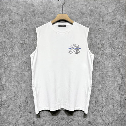 Amiri tank top splash ink large simple logo printing