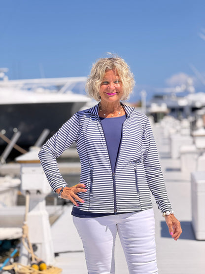 DOCKSIDE NAVY FULL ZIPPER JACKET