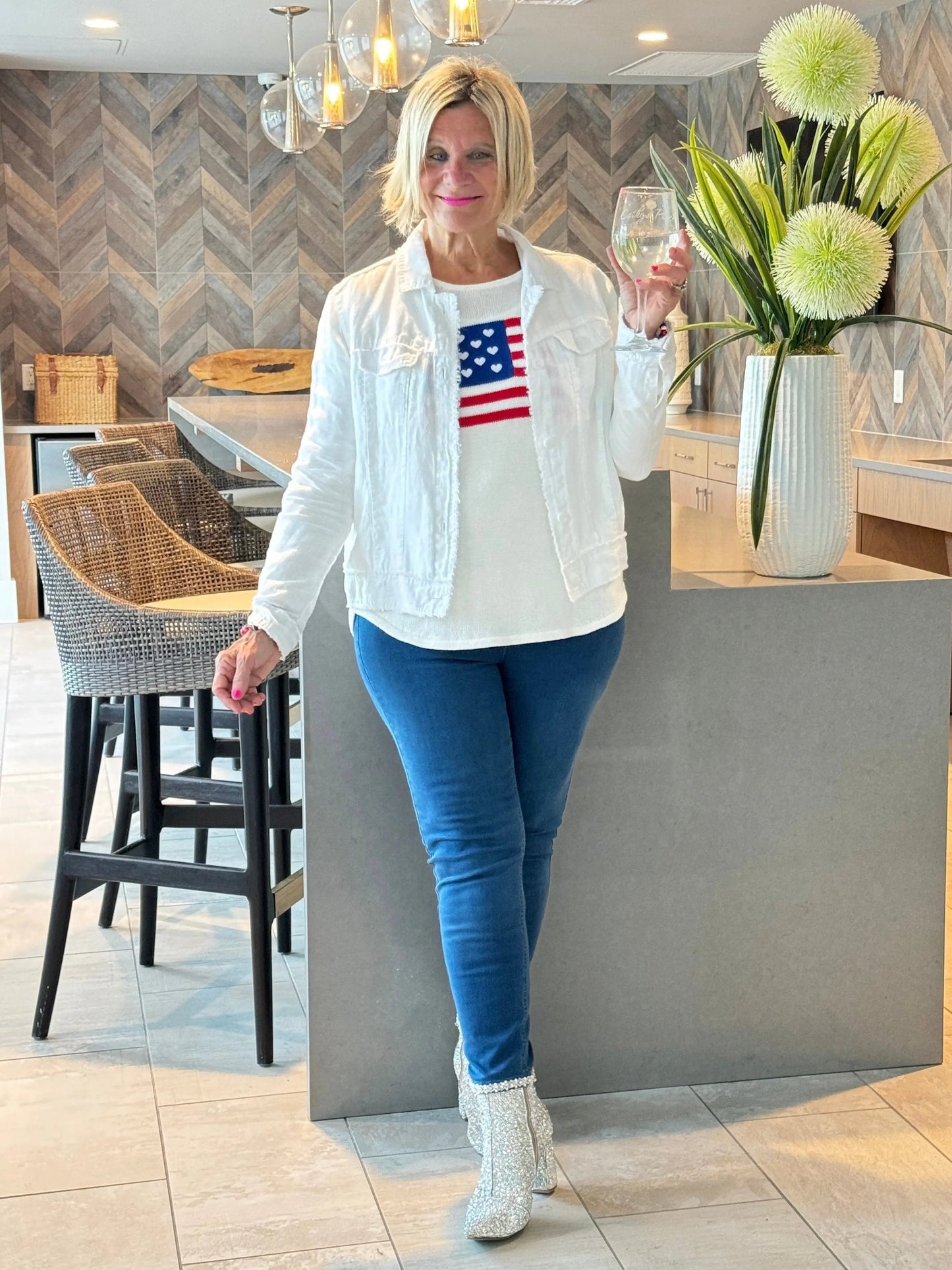 LULU-B DENIM NAVY ANCHOR DENIM