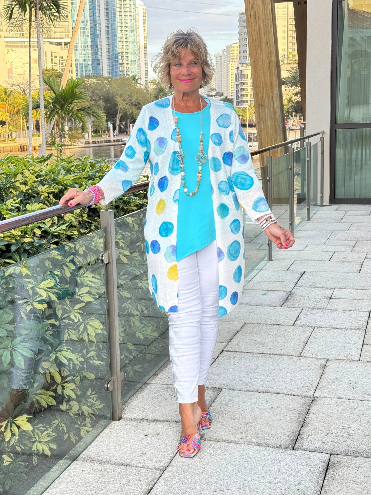 AQUA DOT CARDIGAN