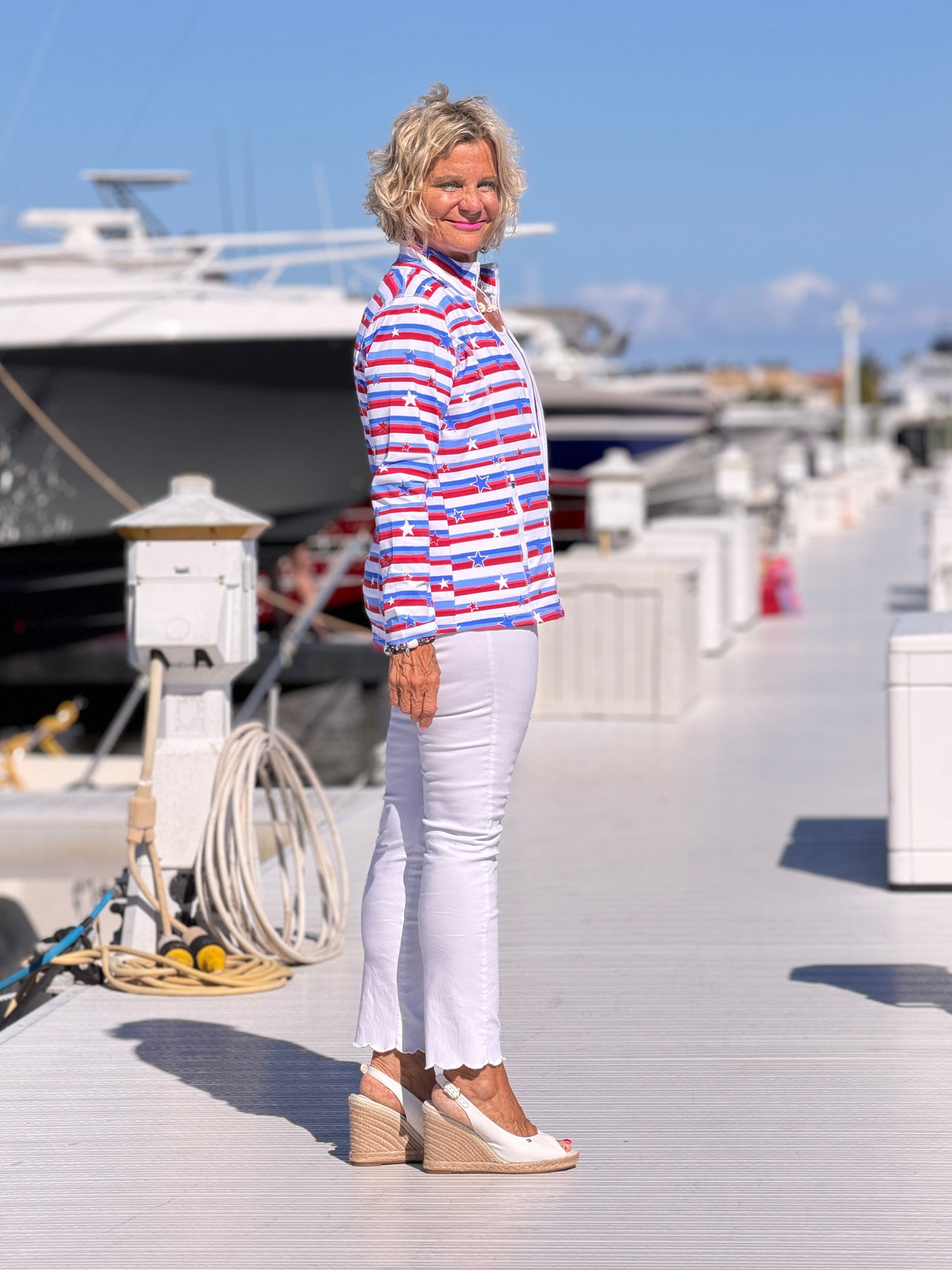 LULU B STARS FULL ZIPPER JACKET