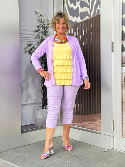 LULU-B EMBELISHED LILAC CAPRI