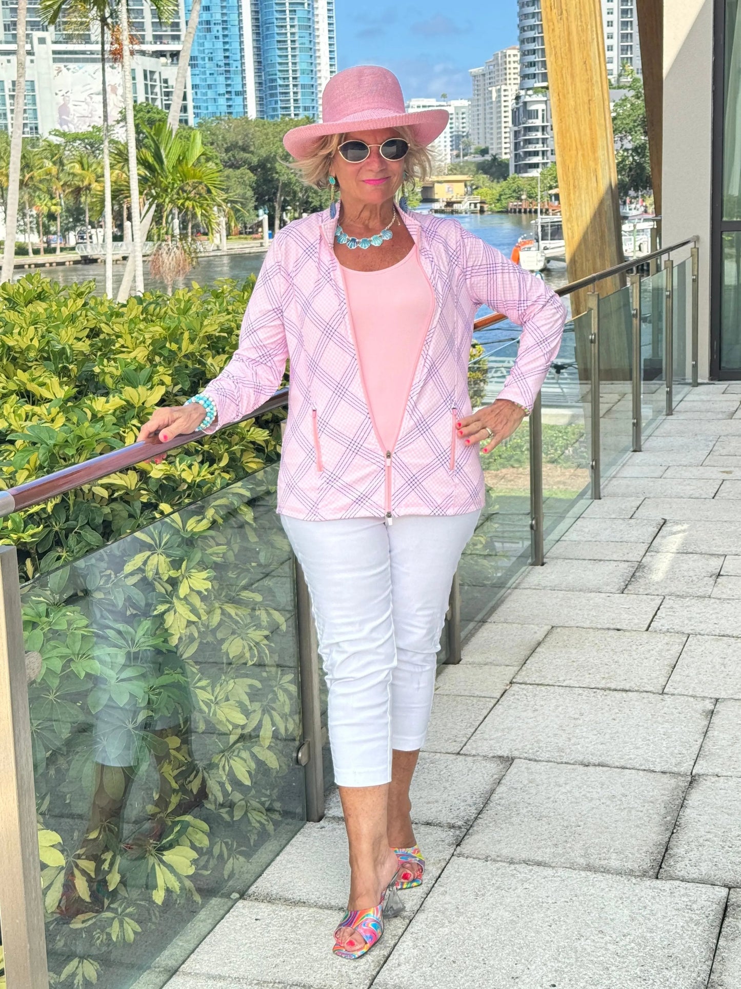LULU B PINK CHIC FULL ZIPPER JACKET