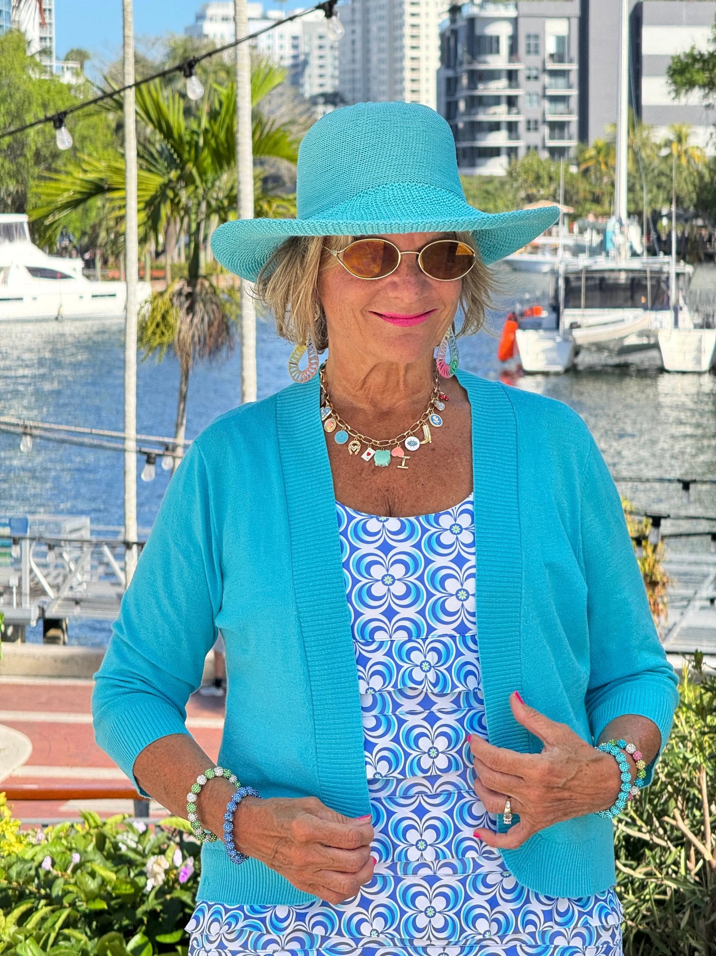 LULU B COASTAL BLOOM CHA CHA DRESS