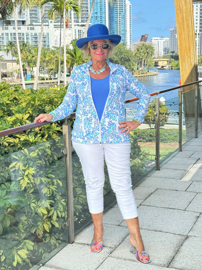 LULU B CORAL BREEZE FULL ZIPPER JACKET