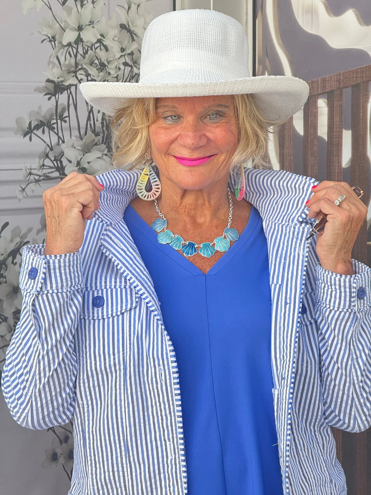 LULU B  BLU SEERSUCKER  JACKET
