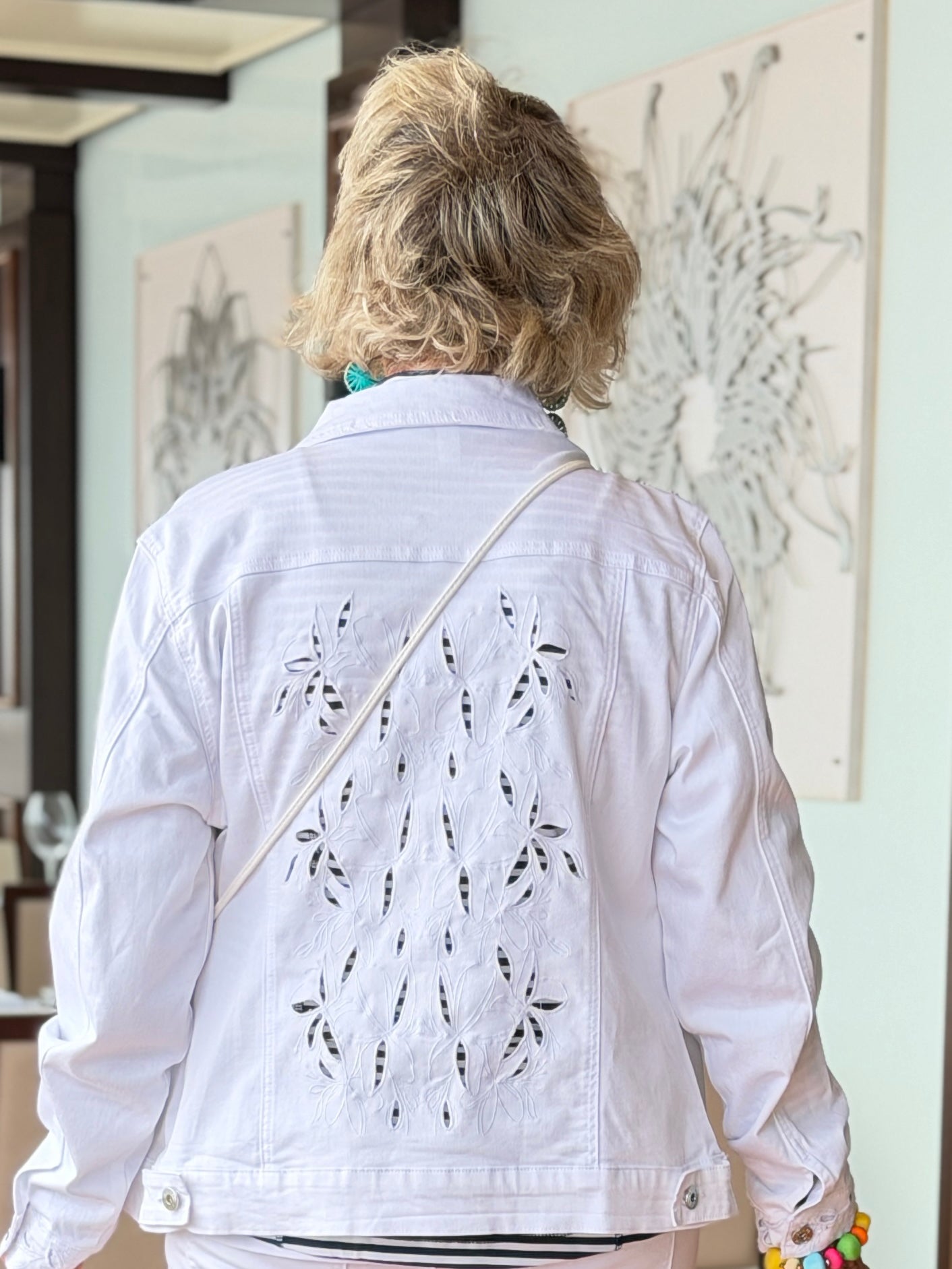 Ethyl Statement Denim Jacket - Bashful