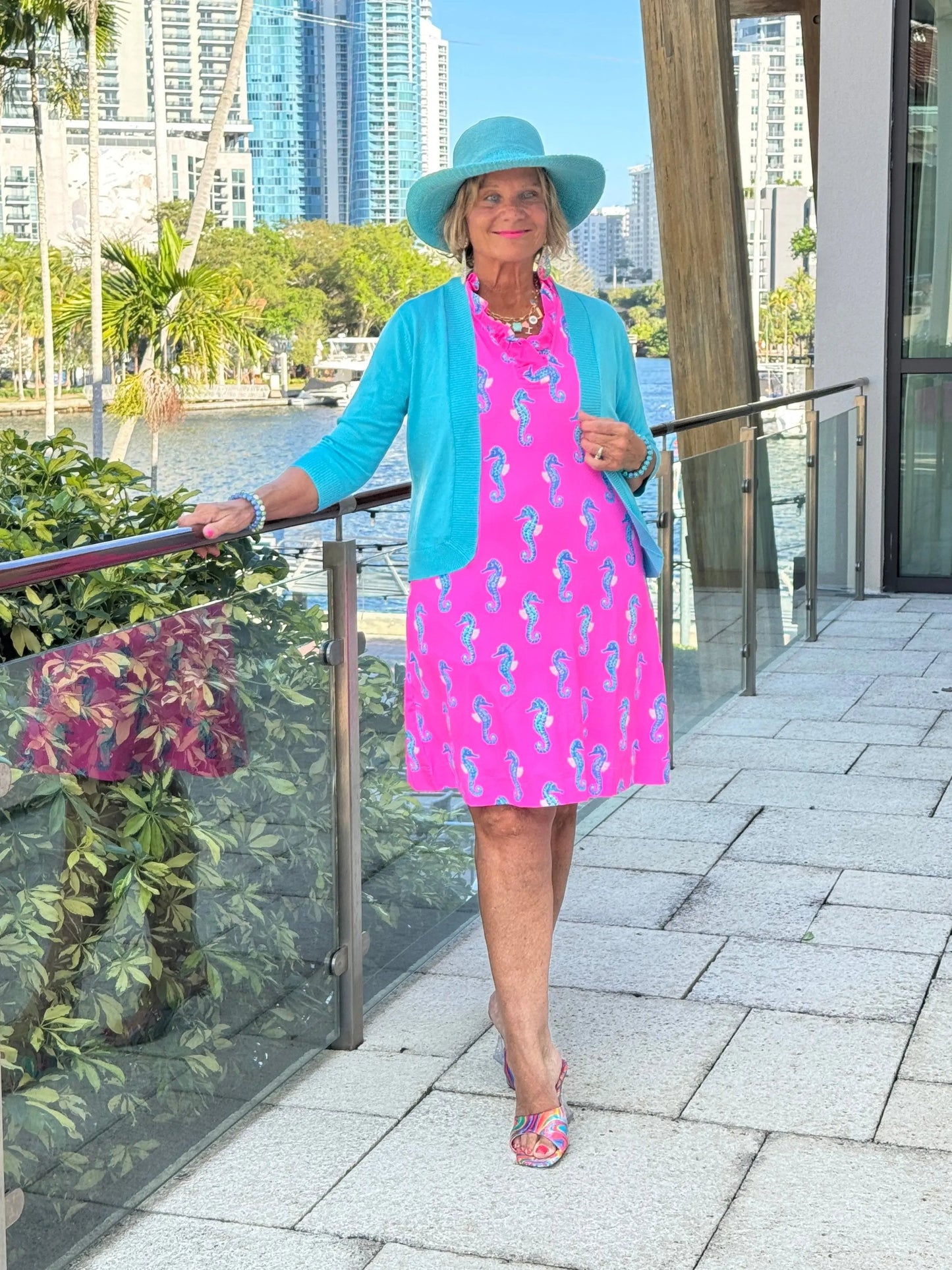LULU B SEAHORSE BAY RUFFLE DRESS