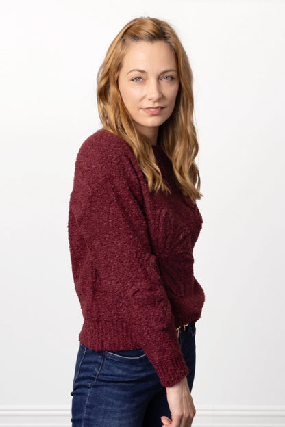 ALB Custom Women's Ribbed Neck Floral Sweater